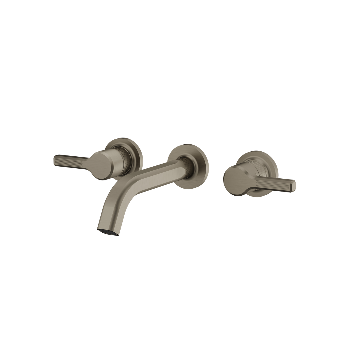 Aquabrass Ariston Wallmount Lavatory Faucet 47029 in brushed black chrome