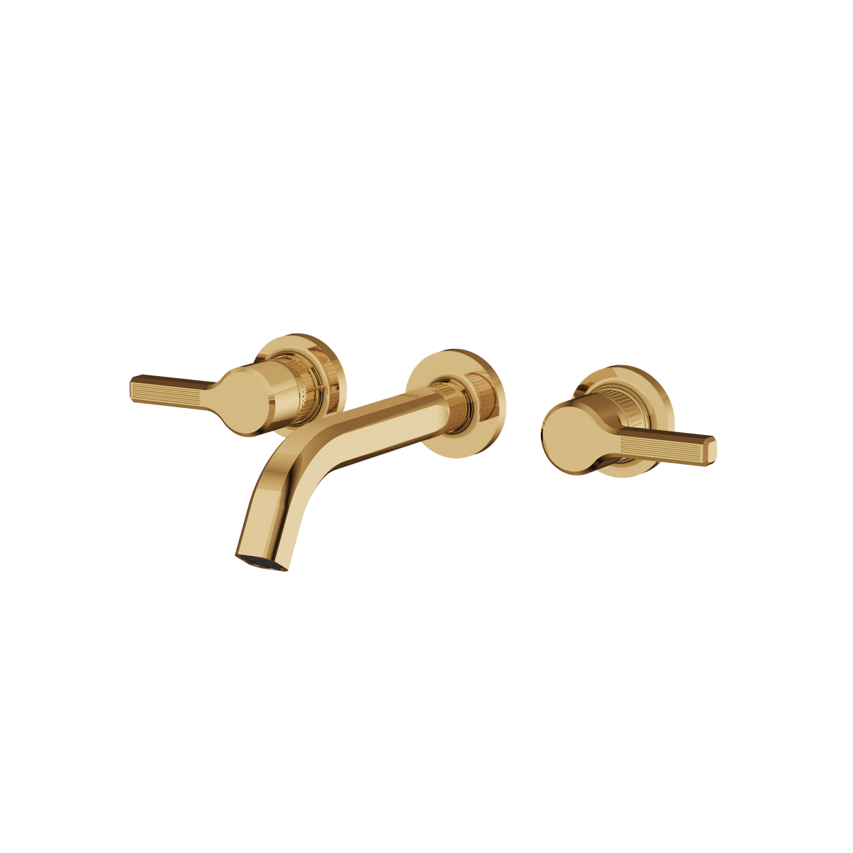 Aquabrass Ariston Wallmount Lavatory Faucet 47029 in polished gold