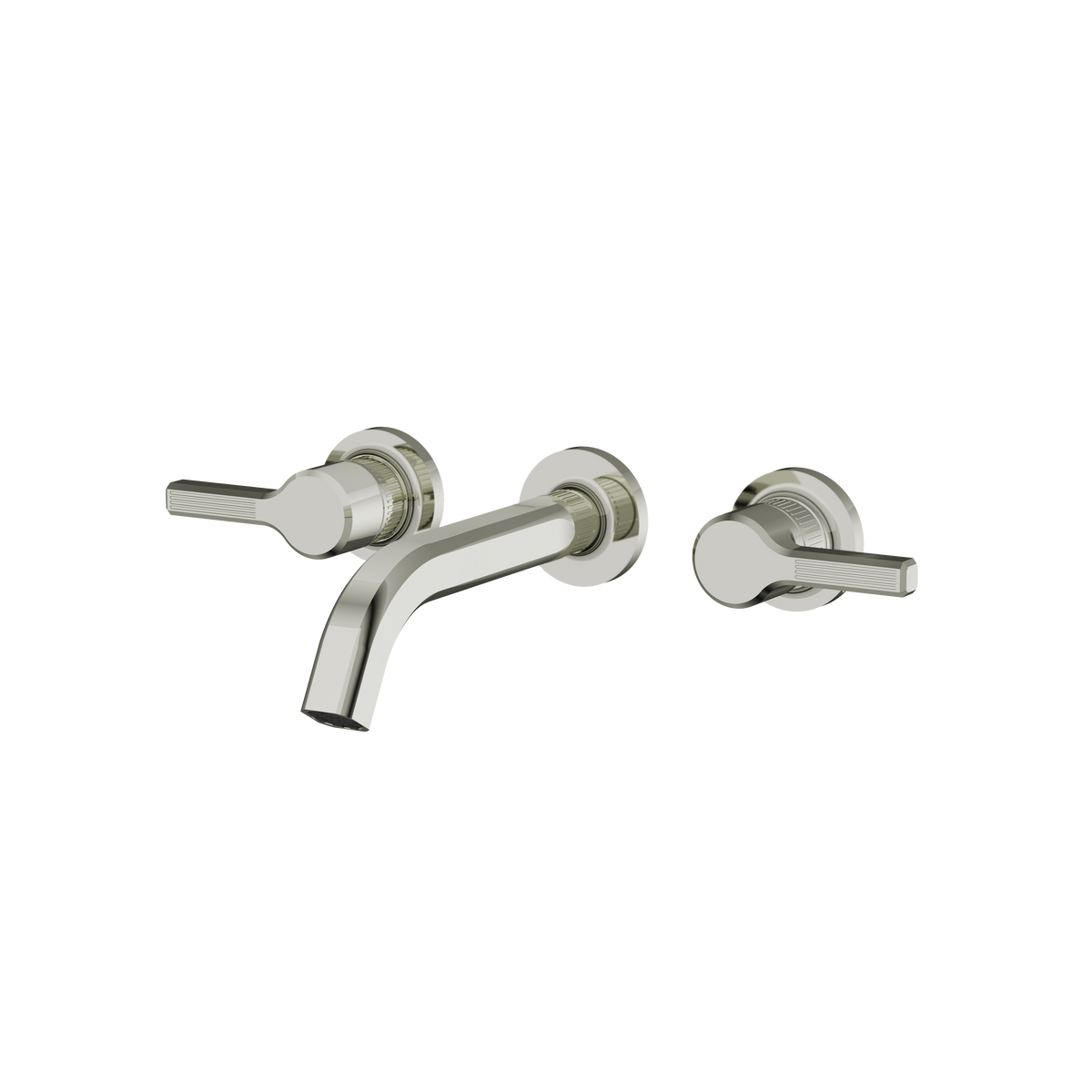 Aquabrass Ariston Wallmount Lavatory Faucet 47029 in polished nickel