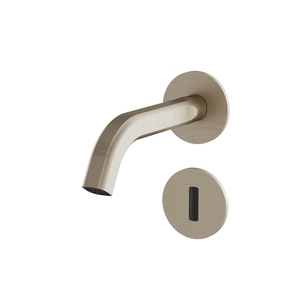 Aquabrass Ariston Touchless Wallmount Lavatory Faucet 47068 in brushed nickel