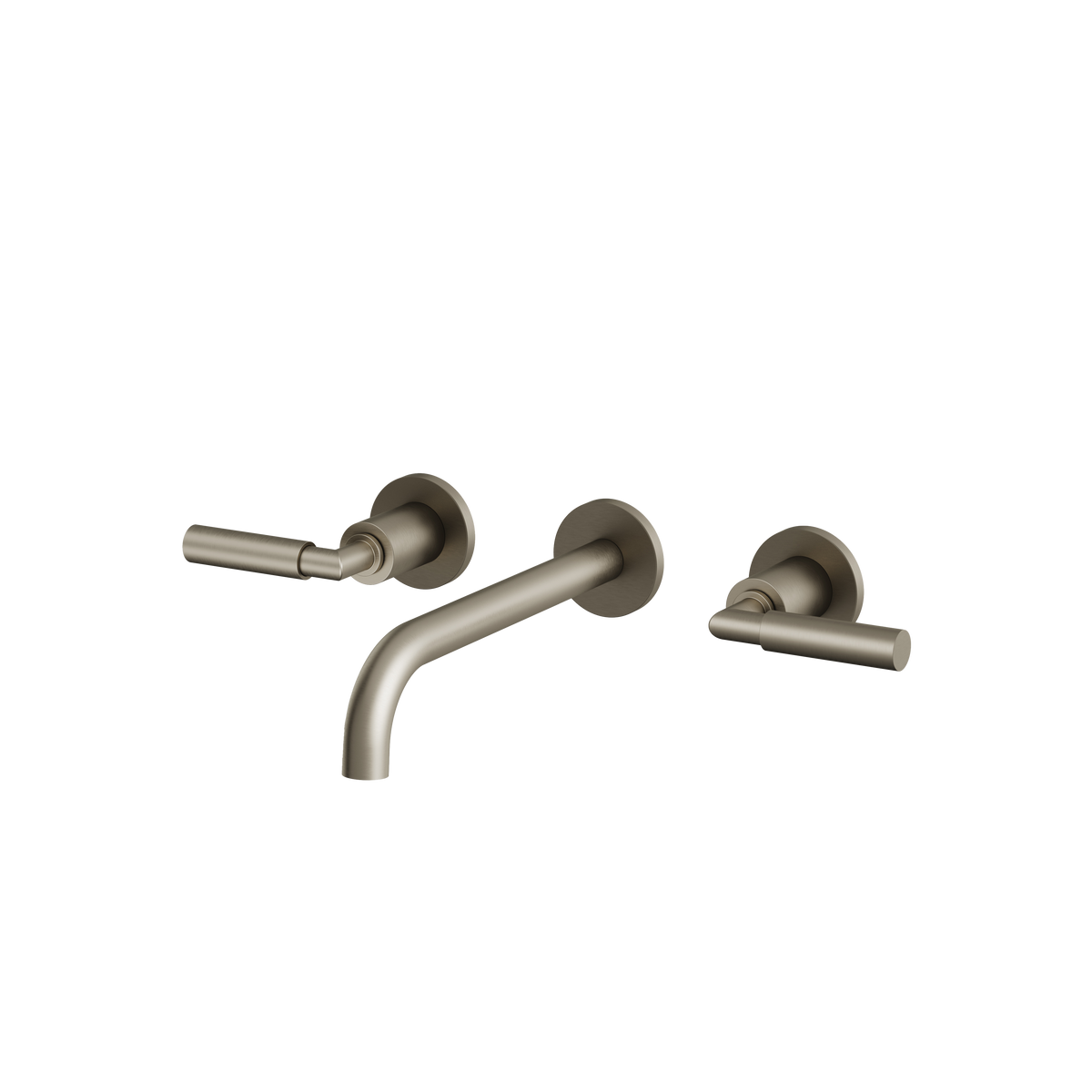 Aquabrass Aria Wallmount Lavatory Faucet 48029 in brushed black chrome