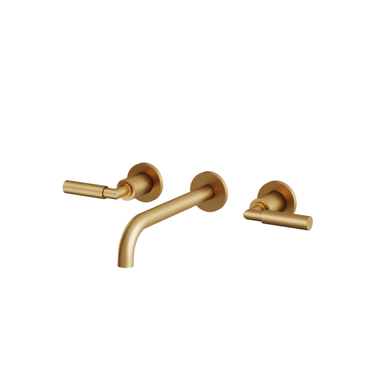 Aquabrass Aria Wallmount Lavatory Faucet 48029 in brushed gold