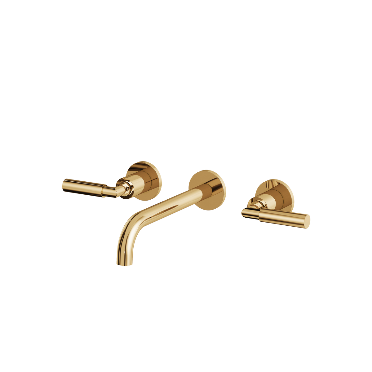 Aquabrass Aria Wallmount Lavatory Faucet 48029 in polished gold