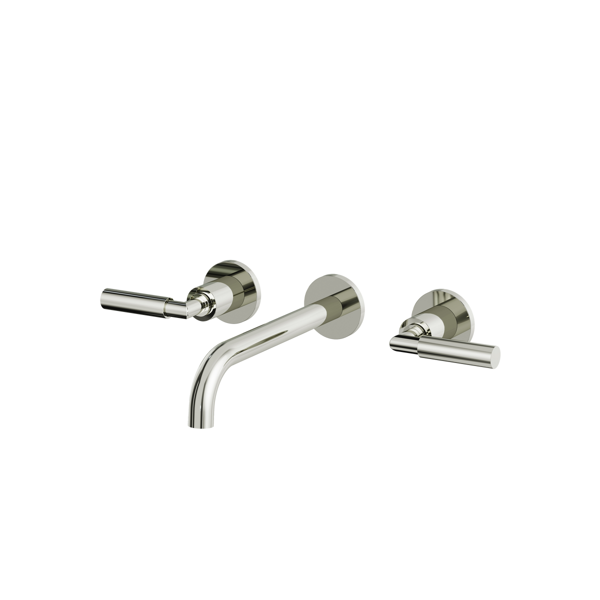 Aquabrass Aria Wallmount Lavatory Faucet 48029 in polished nickel