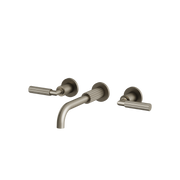 Aquabrass Montebello Wallmount Lavatory Faucet 49029 in brushed black chrome