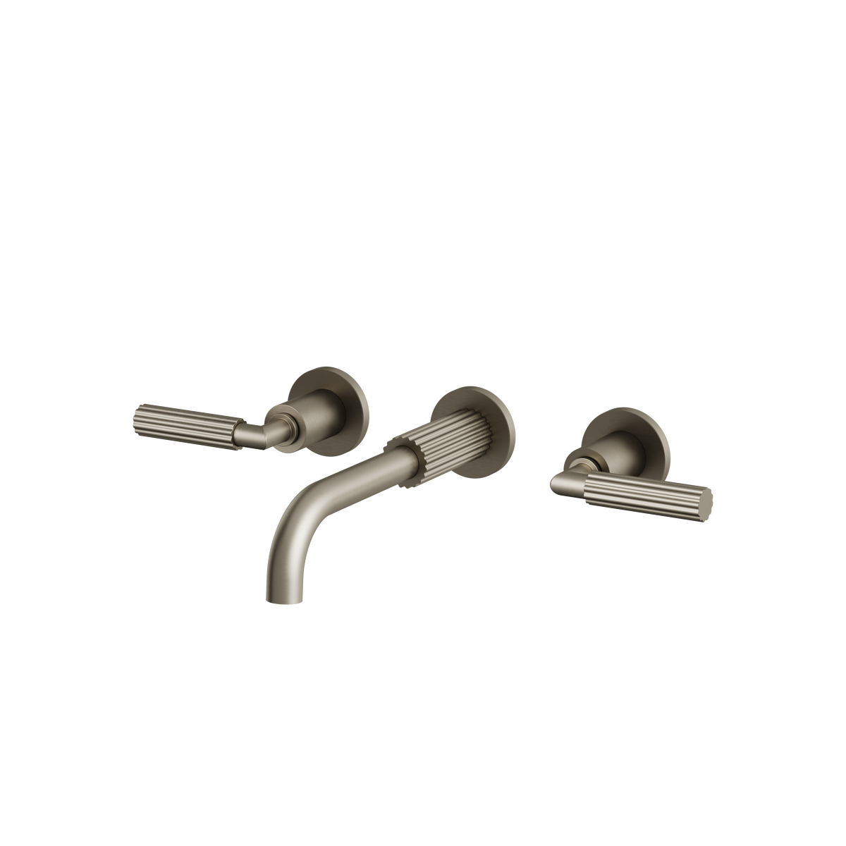 Aquabrass Montebello Wallmount Lavatory Faucet 49029 in brushed black chrome