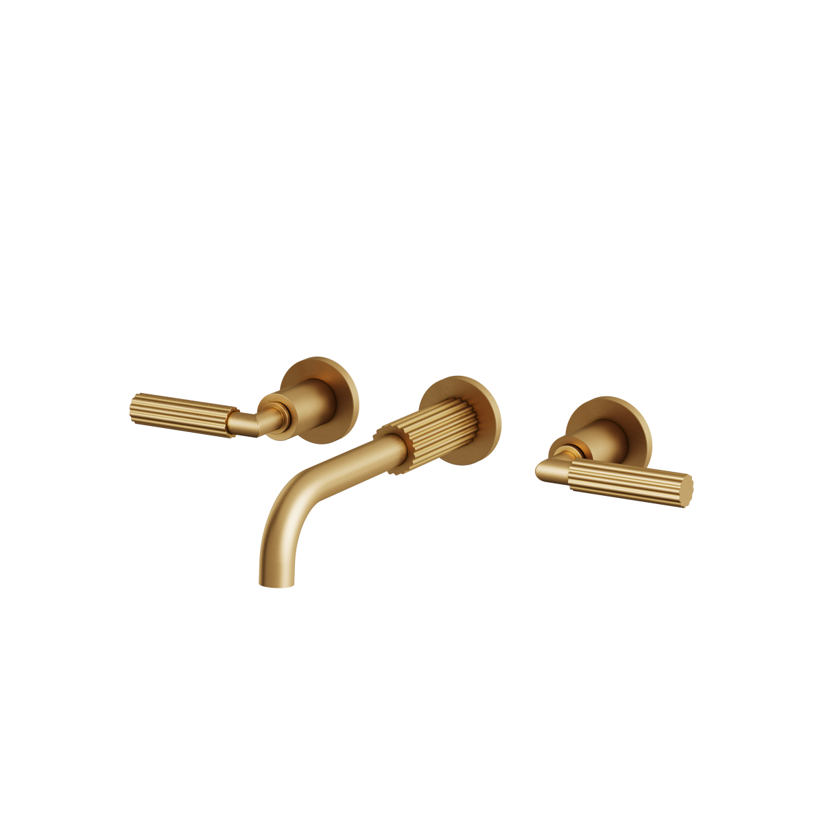 Aquabrass Montebello Wallmount Lavatory Faucet 49029 in brushed gold