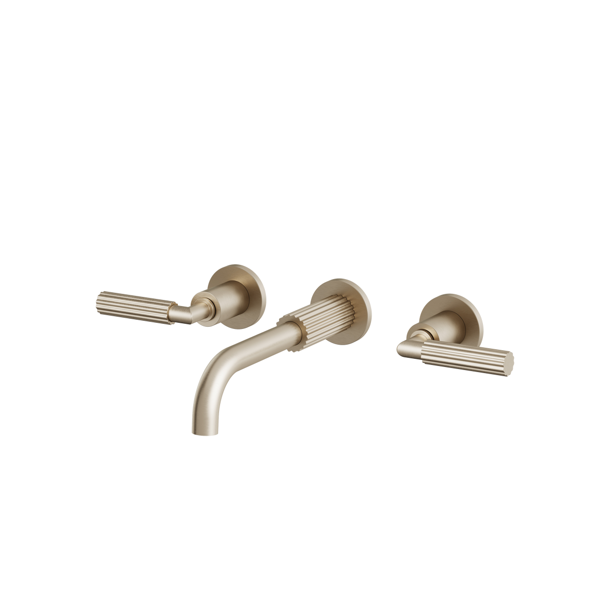 Aquabrass Montebello Wallmount Lavatory Faucet 49029 in brushed nickel