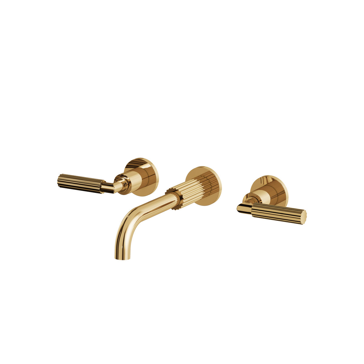 Aquabrass Montebello Wallmount Lavatory Faucet 49029 in polished gold