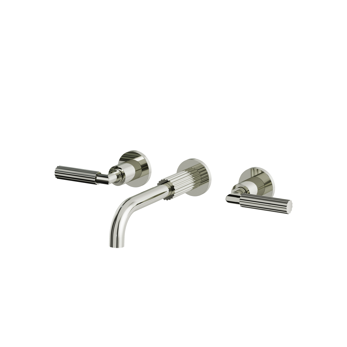Aquabrass Montebello Wallmount Lavatory Faucet 49029 in polished nickel
