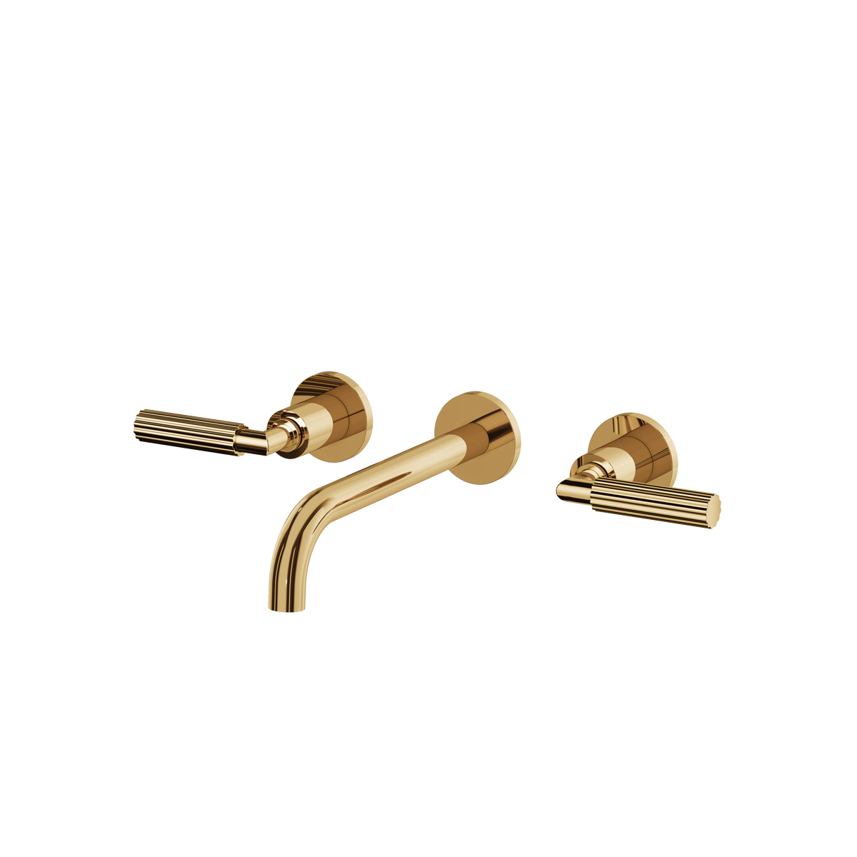 Aquabrass Montecarlo Wallmount Lavatory Faucet 50029 in polished gold