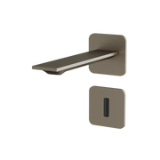 Aquabrass Alpha Touchless Wallmount Lavatory Faucet 92068 in brushed black chrome