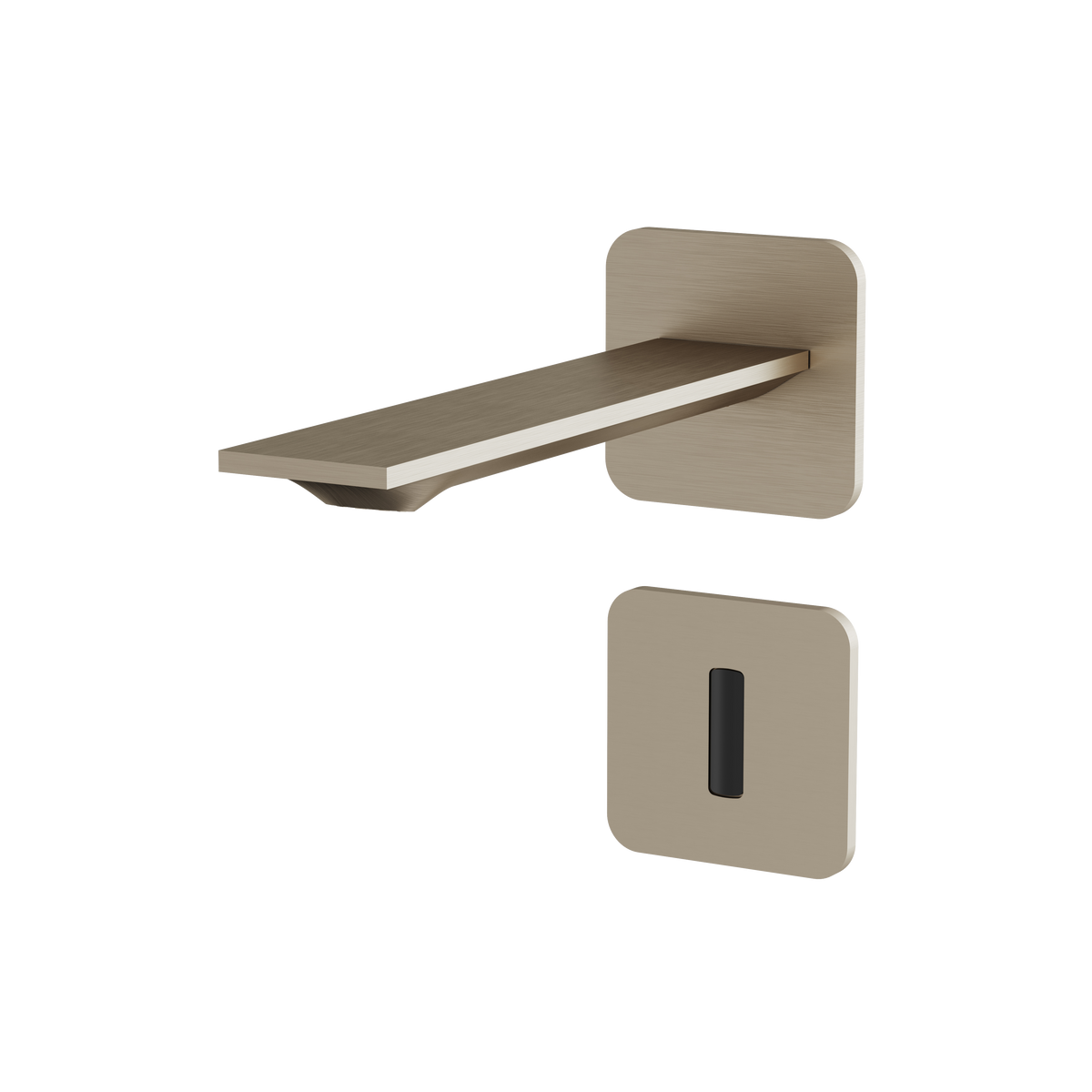Aquabrass Alpha Touchless Wallmount Lavatory Faucet 92068 in brushed nickel