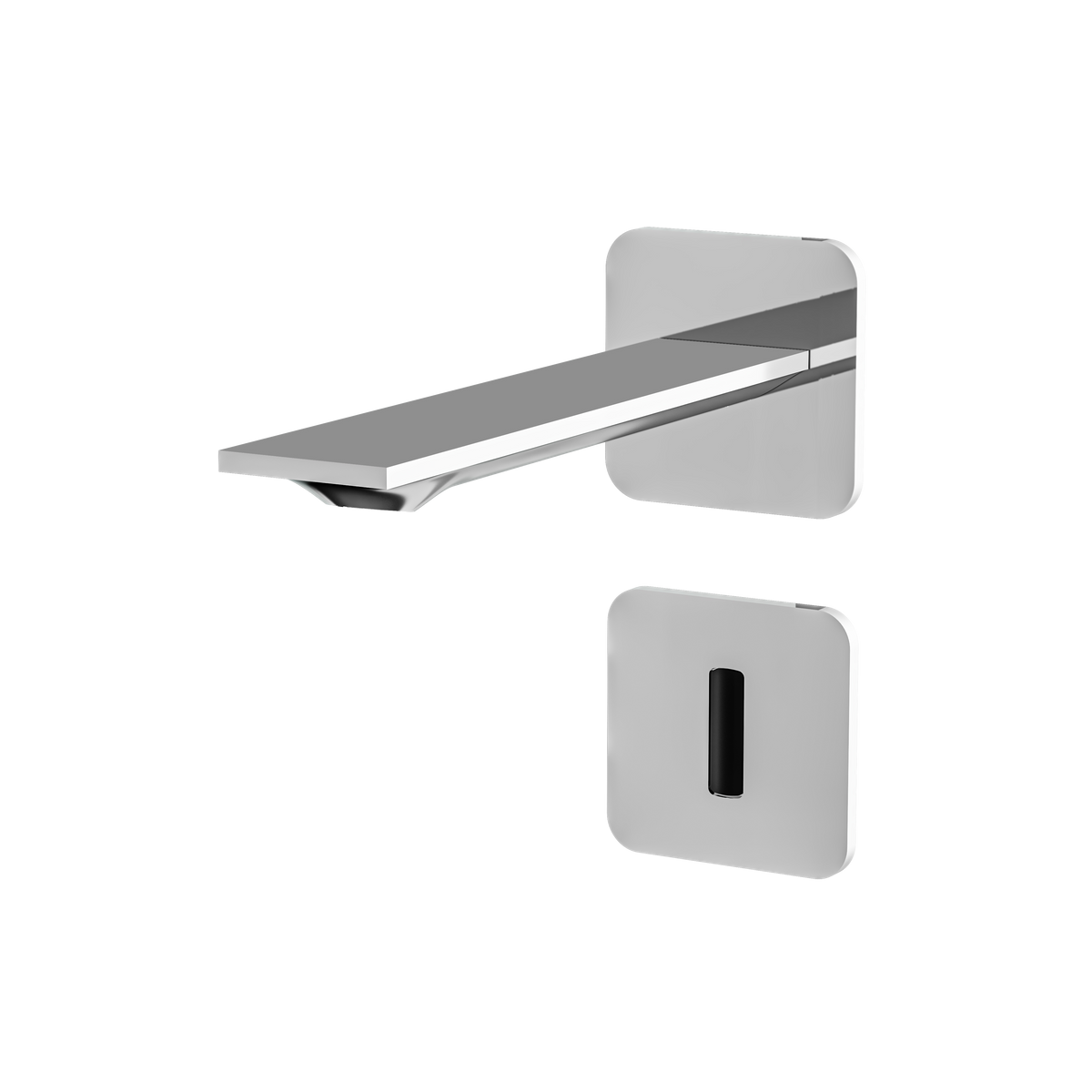 Aquabrass Alpha Touchless Wallmount Lavatory Faucet 92068 in polished chrome