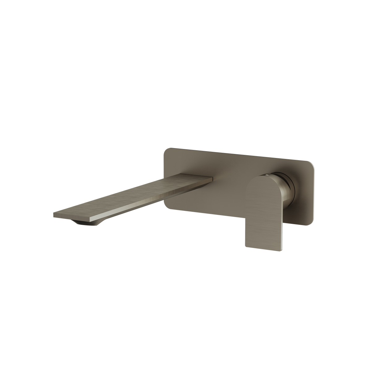 Aquabrass Alpha Wallmount Lavatory Faucet 92N29 in brushed black chrome