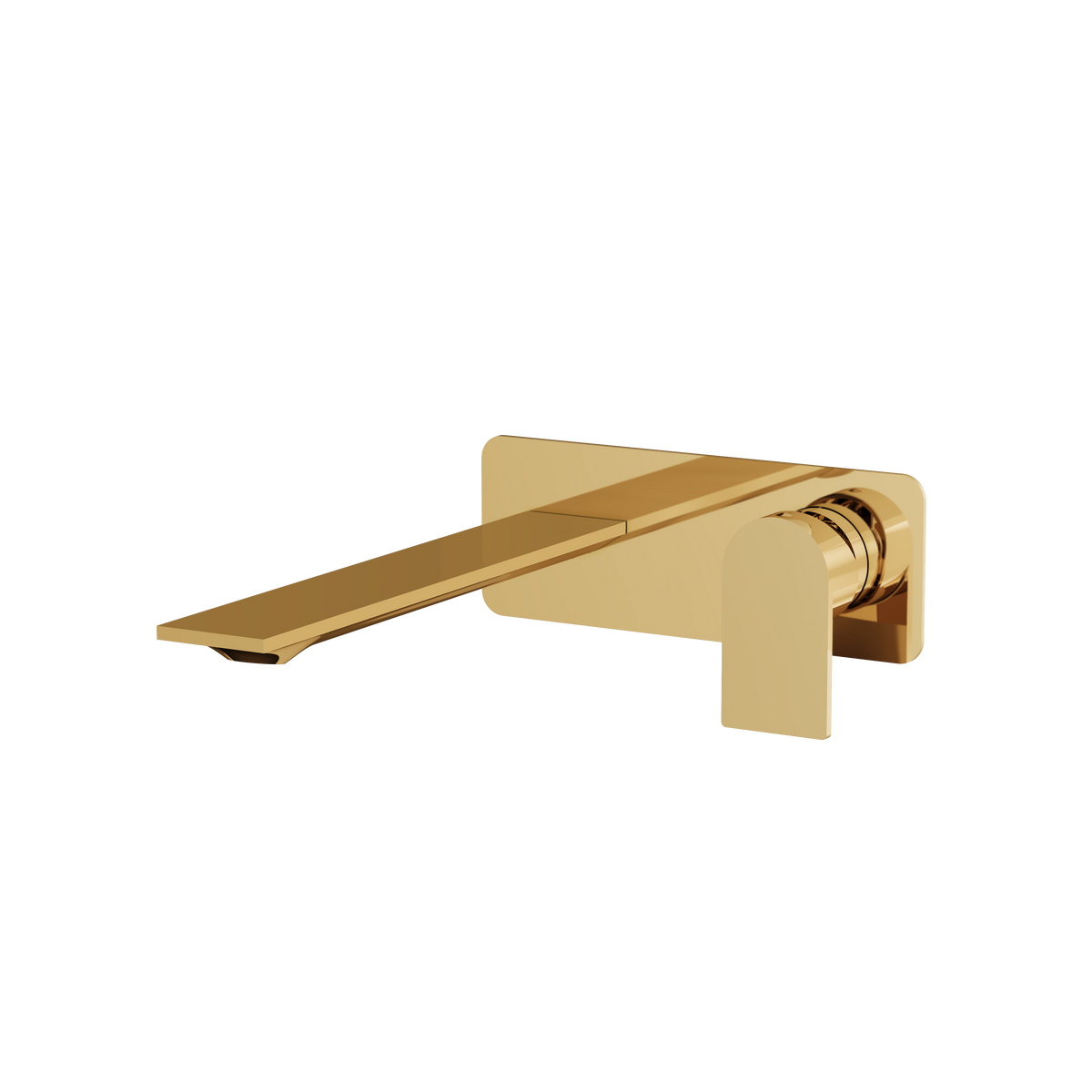 Aquabrass Alpha Wallmount Lavatory Faucet 92N29 in polished gold
