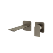 Aquabrass Alpha Wallmount Lavatory Faucet 92N29S in brushed black chrome