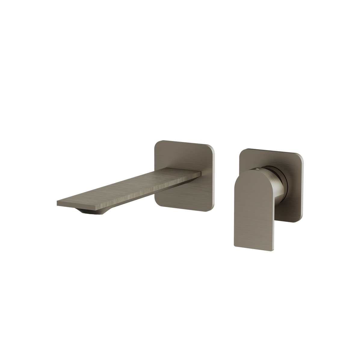 Aquabrass Alpha Wallmount Lavatory Faucet 92N29S in brushed black chrome