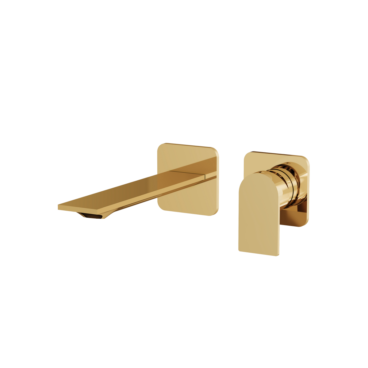 Aquabrass Alpha Wallmount Lavatory Faucet 92N29S in polished gold