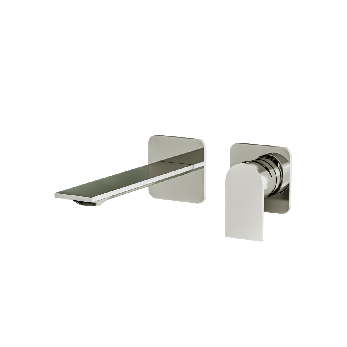 Aquabrass Alpha Wallmount Lavatory Faucet 92N29S in polished nickel