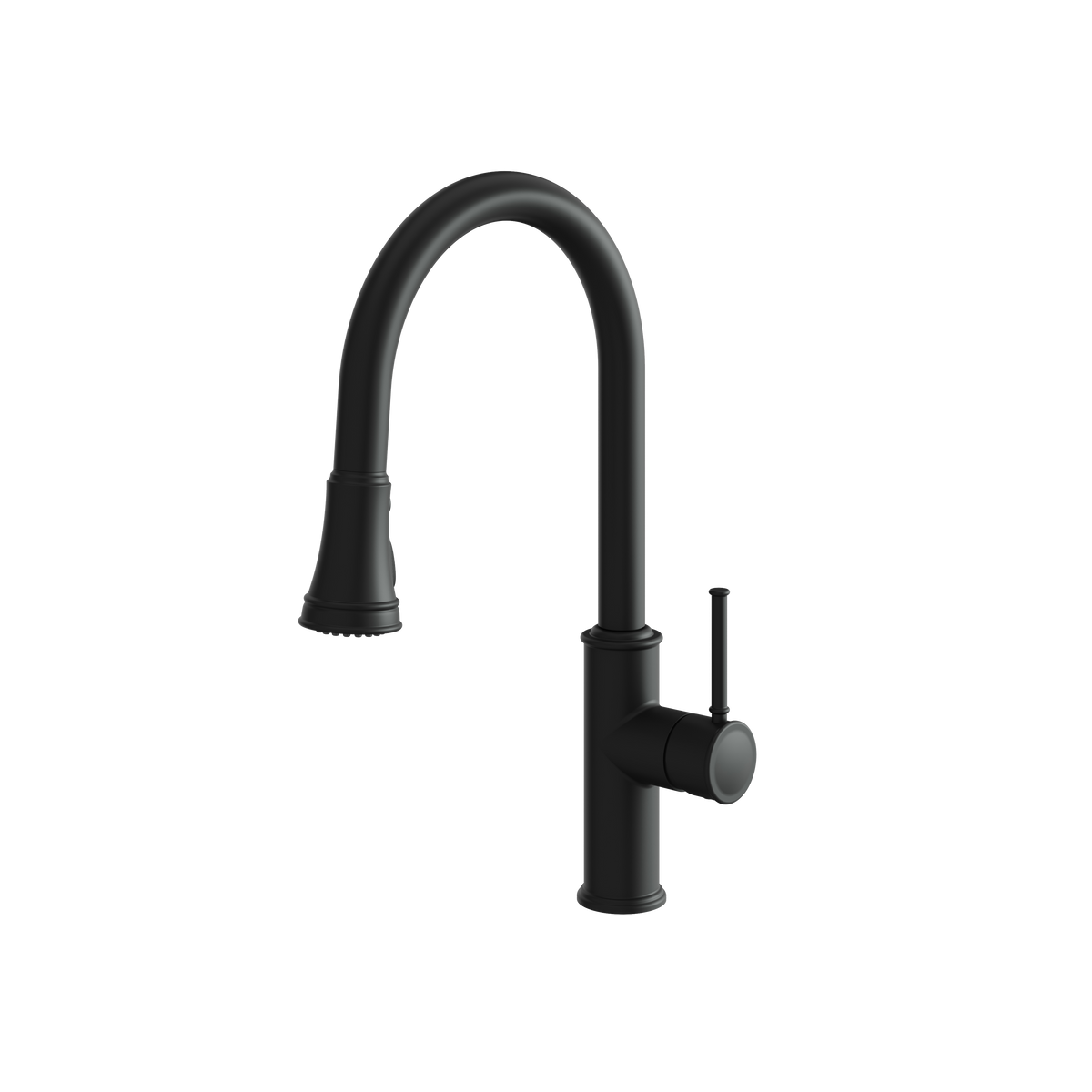 Aquabrass Margherita Pull-down Dual Stream Mode Kitchen Faucet 6845N in electro black