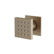 Aquabrass Square Pivoting Body Jet 2565 in brushed nickel
