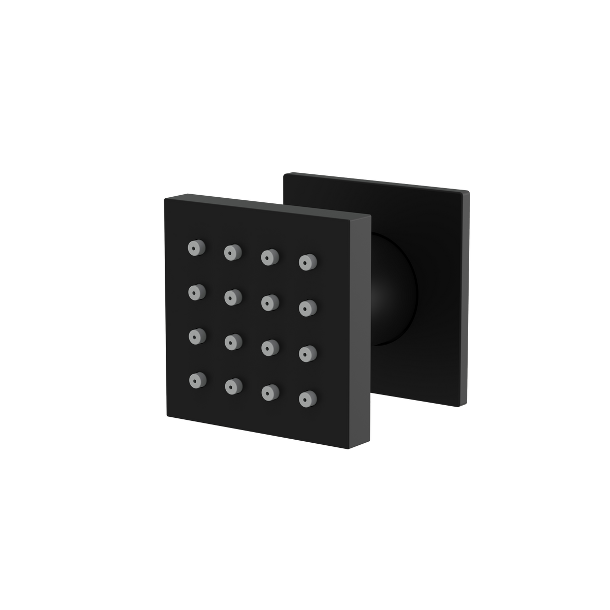 Aquabrass Square Pivoting Body Jet 2565 in electro black