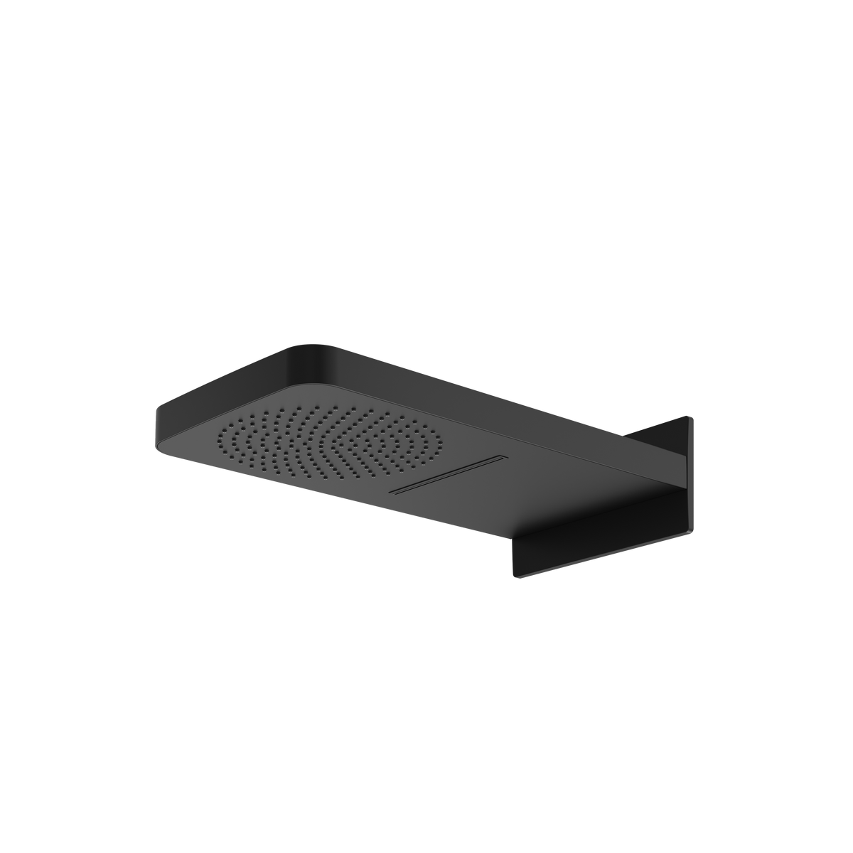 Aquabrass Aquasheet Wallmount Dual Function Rainhead 2872 in electro black