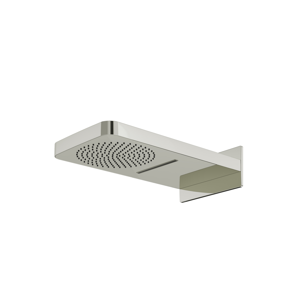 Aquabrass Aquasheet Wallmount Dual Function Rainhead 2872 in polished nickel