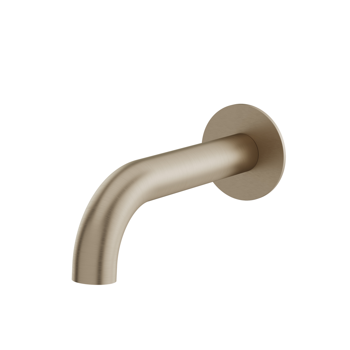 Aquabrass Tub Spouts Round Tub Spout 11132 in brushed nickel