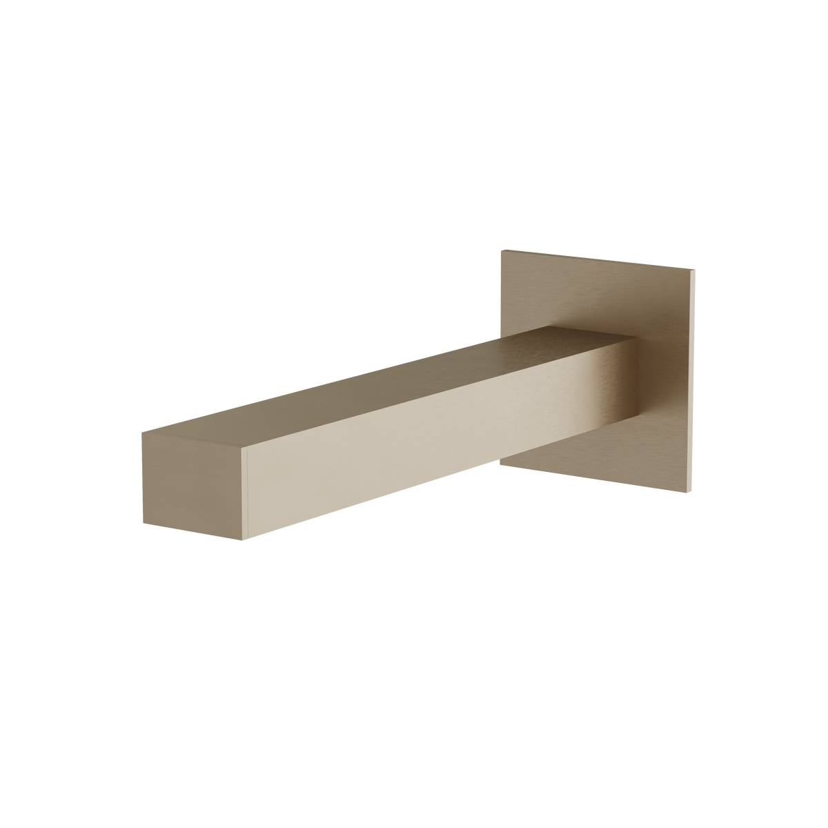 Aquabrass Tub Spouts Square Tub Spout 11732 in brushed nickel