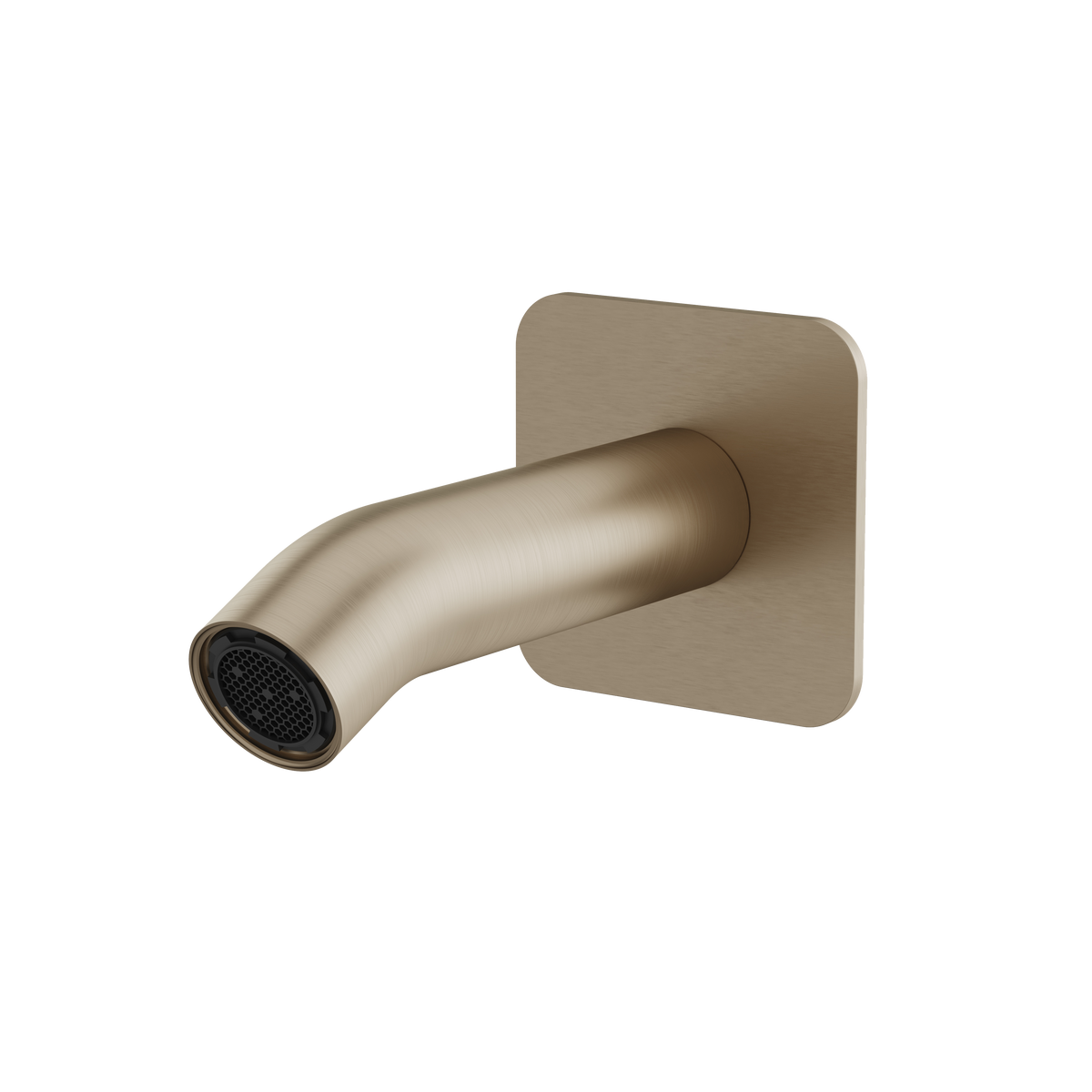 Aquabrass Square Round Tub Spout 12032 in brushed nickel
