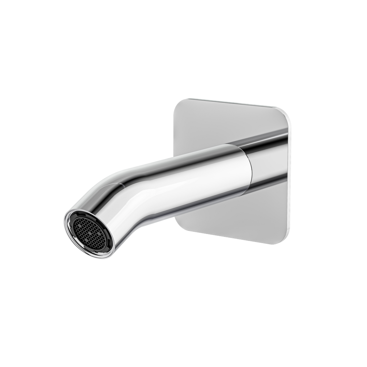 Aquabrass Square Round Tub Spout 12032 in polished chrome