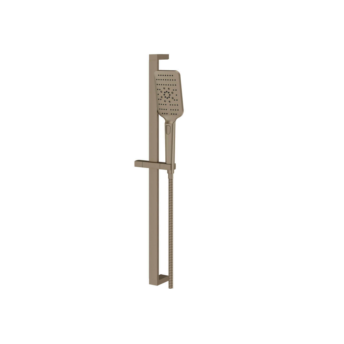 Aquabrass Complete Square Shower Rail 12884 in brushed nickel