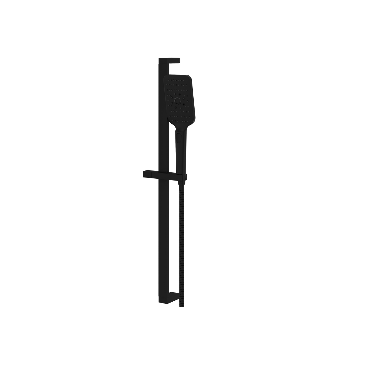 Aquabrass Complete Square Shower Rail 12884 in electro black