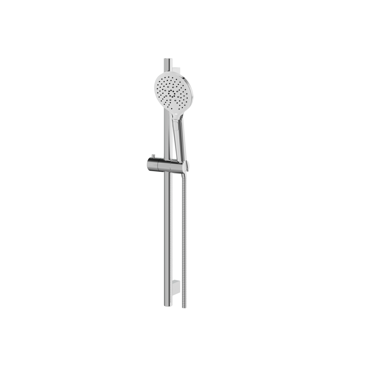 Aquabrass Complete Round Shower Rail 12885 in polished chrome