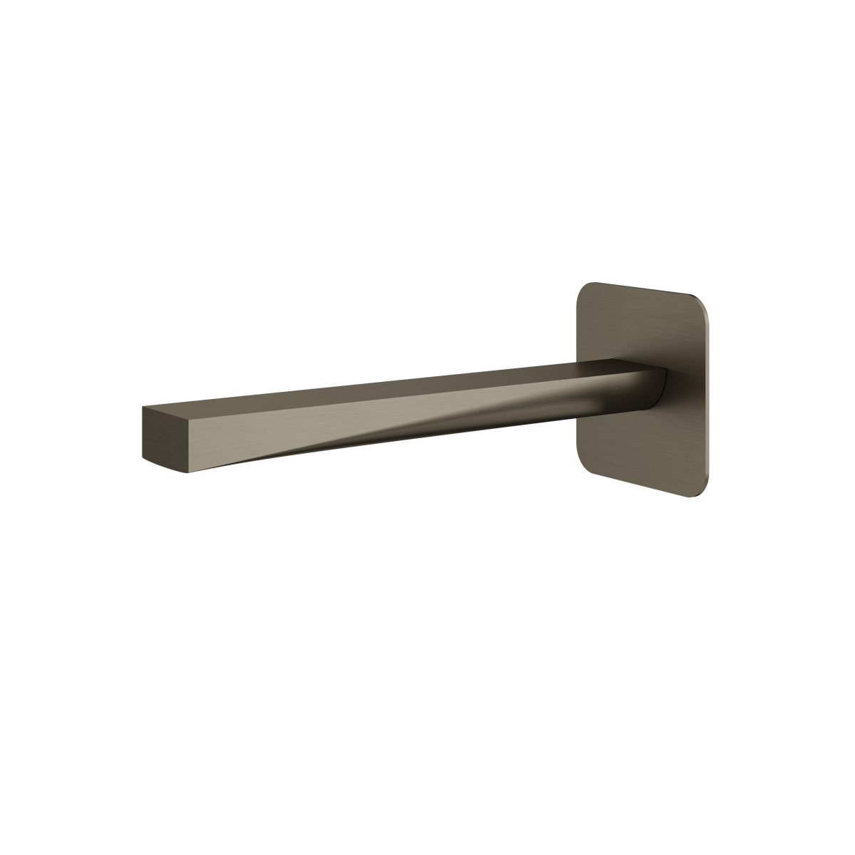 Aquabrass Chicane Tub Spout 19032 in brushed black chrome