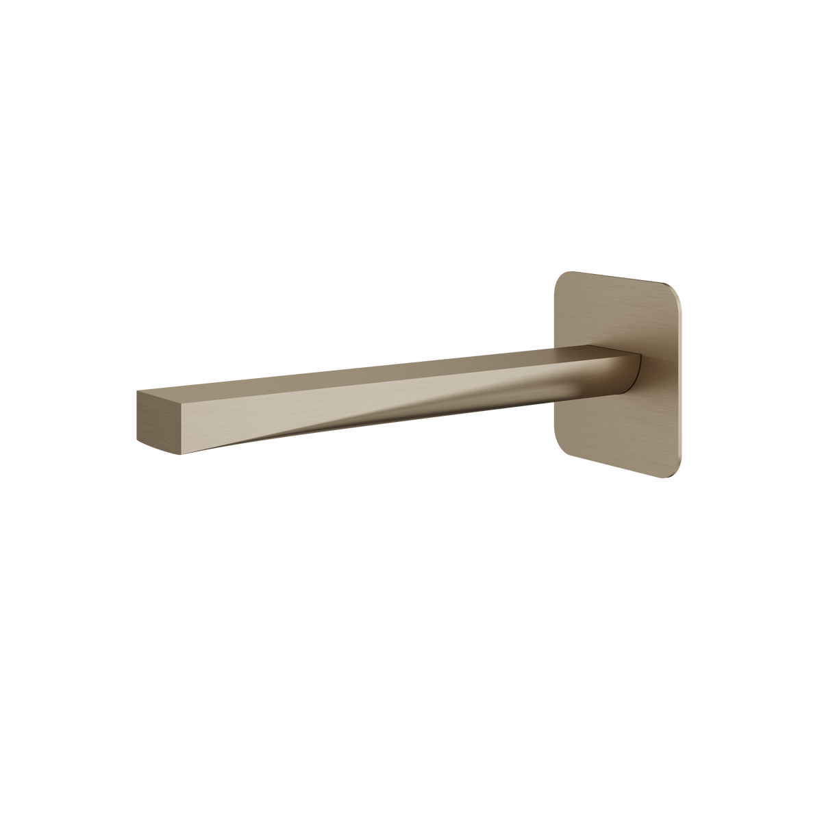 Aquabrass Chicane Tub Spout 19032 in brushed nickel