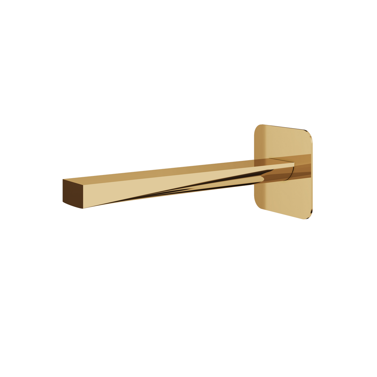 Aquabrass Chicane Tub Spout 19032 in polished gold