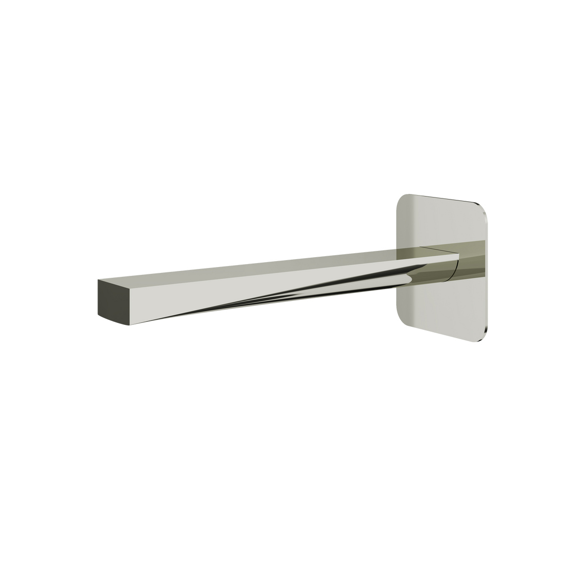 Aquabrass Chicane Tub Spout 19032 in polished nickel