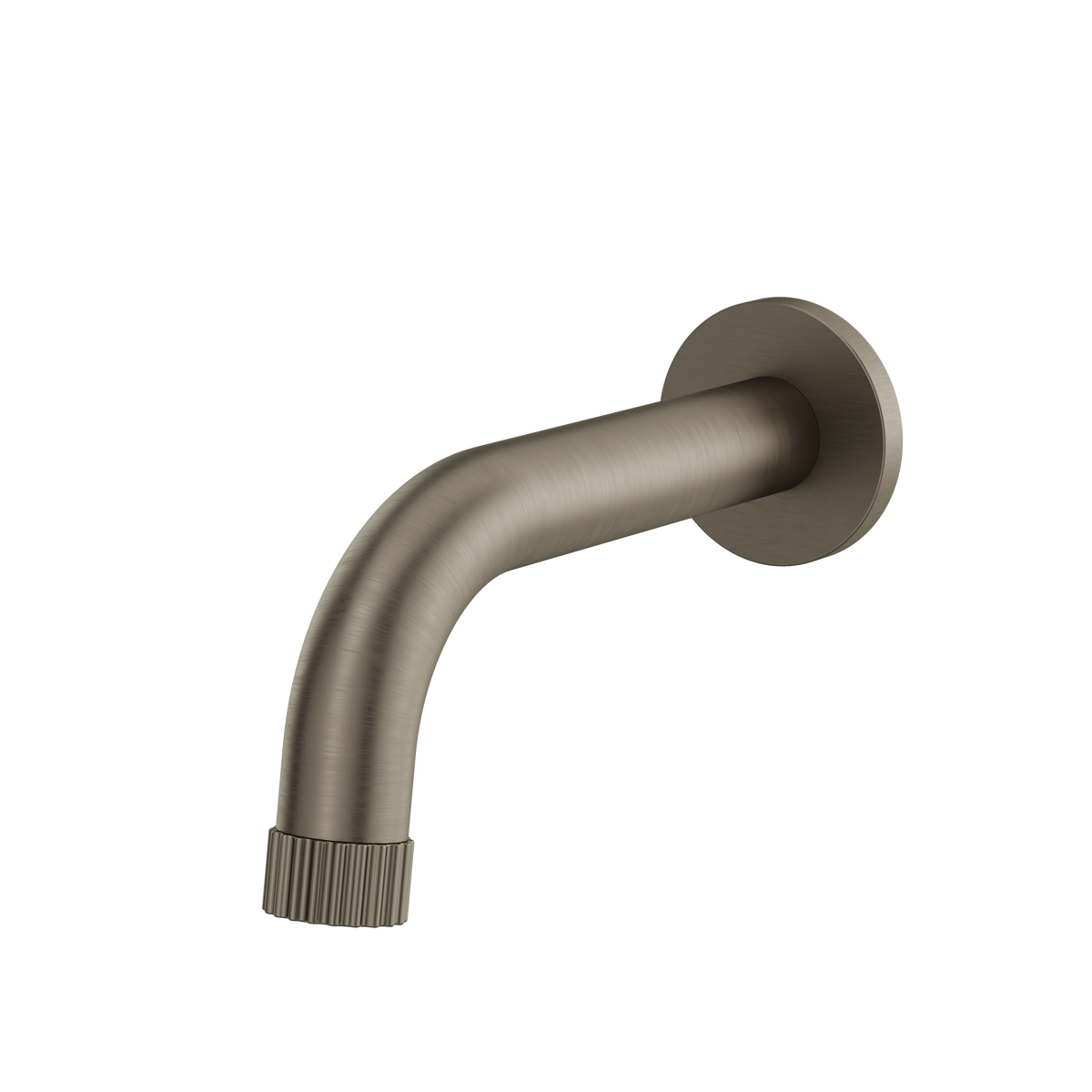 Aquabrass Montebello Tub Spout 49032 in brushed black chrome