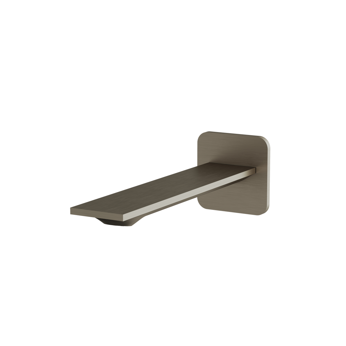 Aquabrass Alpha Tub Spout 92032 in brushed black chrome