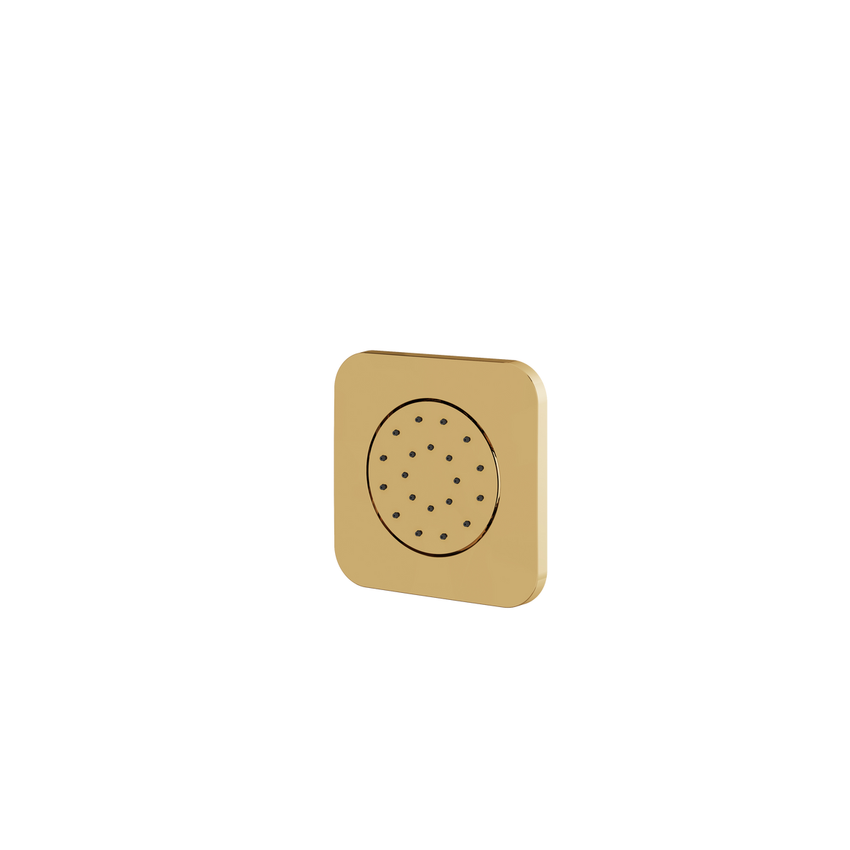 Aquabrass Square Recessed Body Jet BJ575 in polished gold