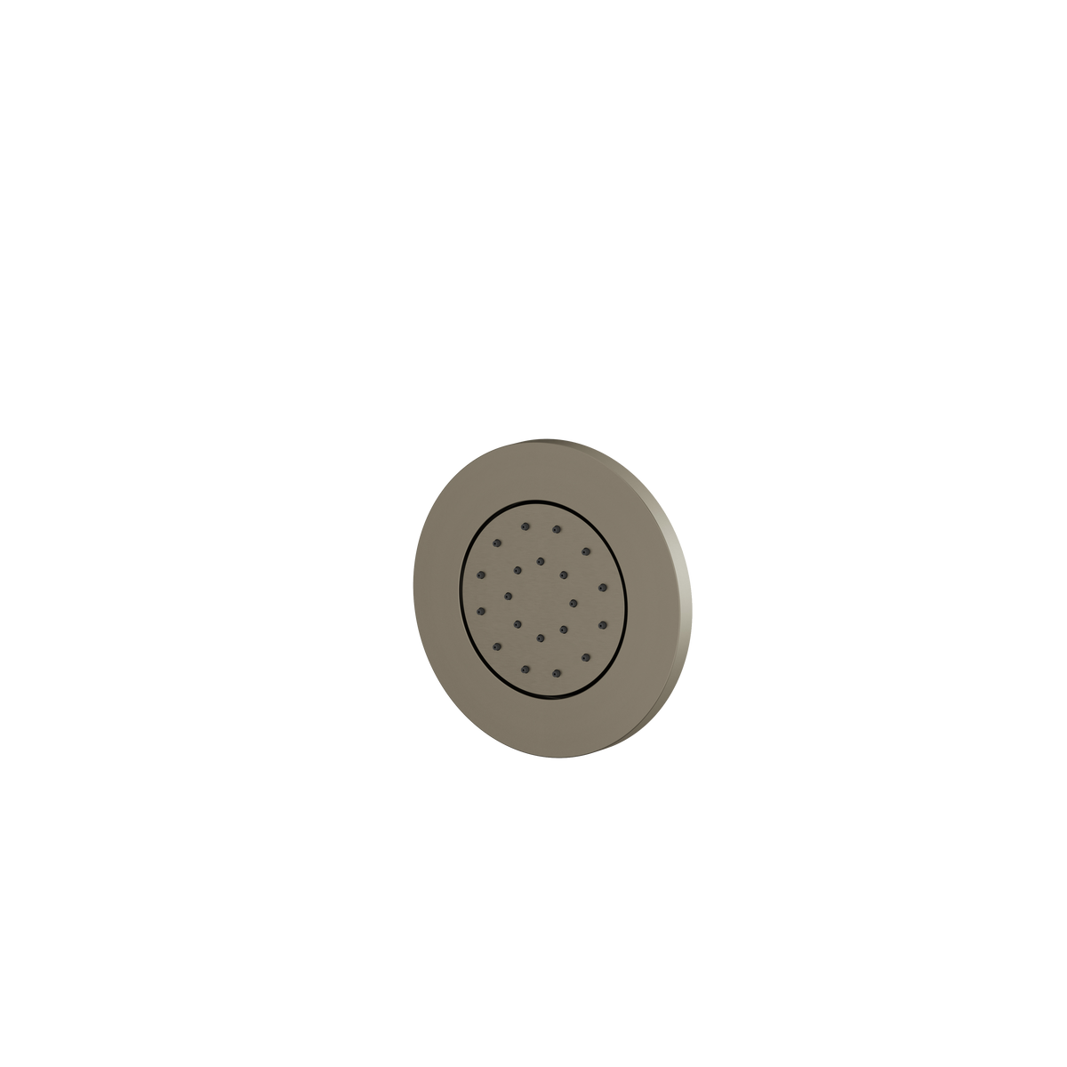 Aquabrass Round Recessed Body Jet BJ576 in brushed black chrome