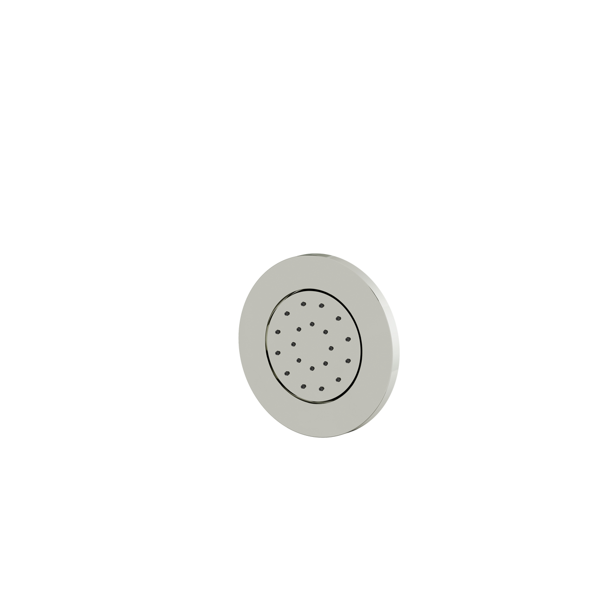 Aquabrass Round Recessed Body Jet BJ576 in polished nickel