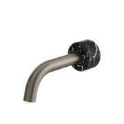 Aquabrass Marmo Round Tub Spout CL32NM in black marquina brushed black chrome