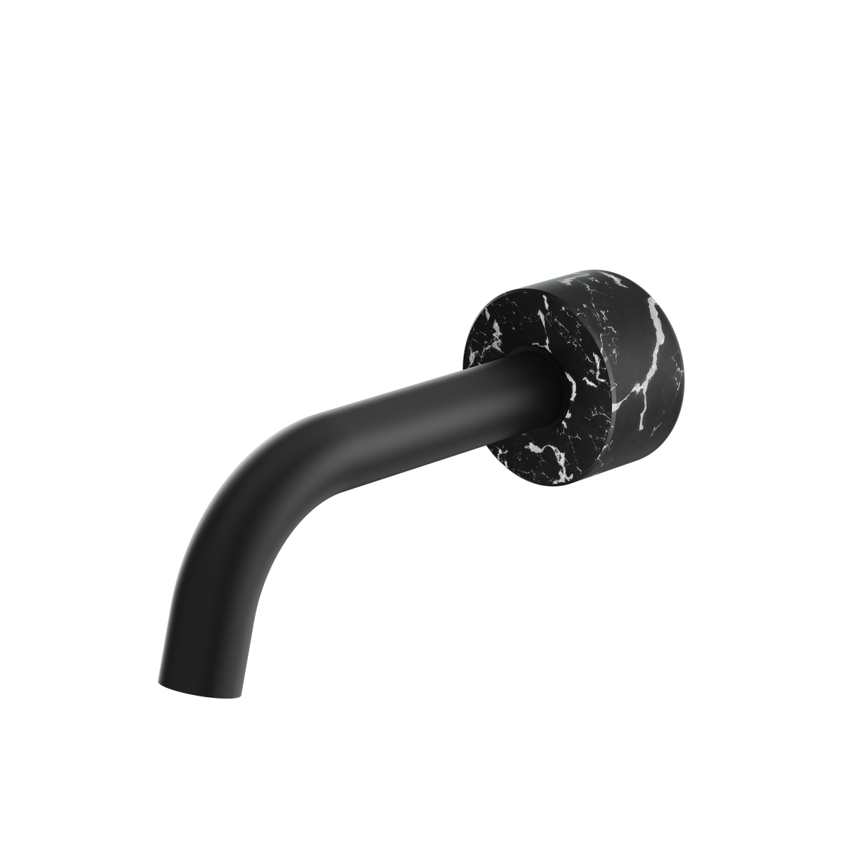 Aquabrass Marmo Round Tub Spout CL32NM in black marquina black