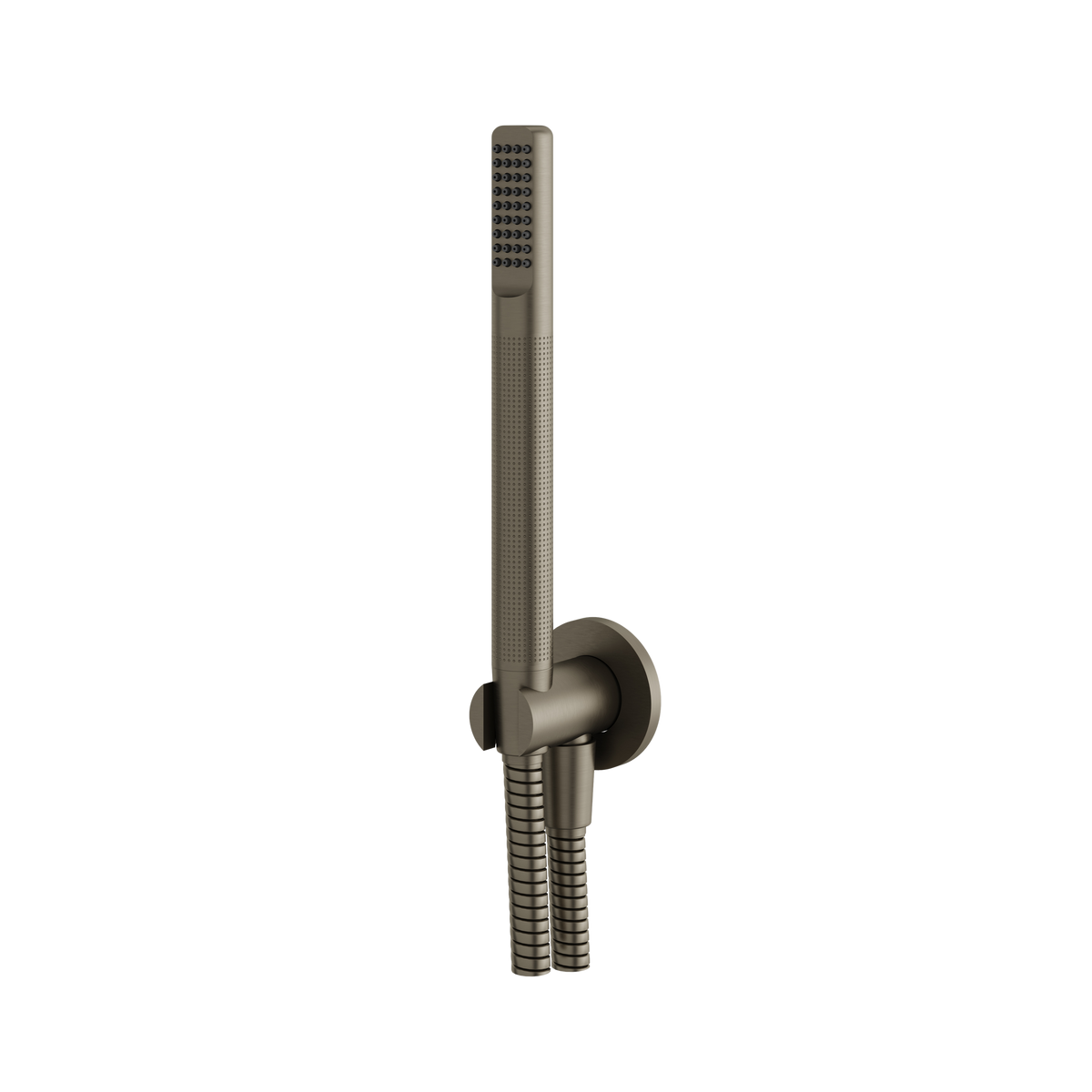 Aquabrass Round Handshower Set HSS364 in brushed black chrome