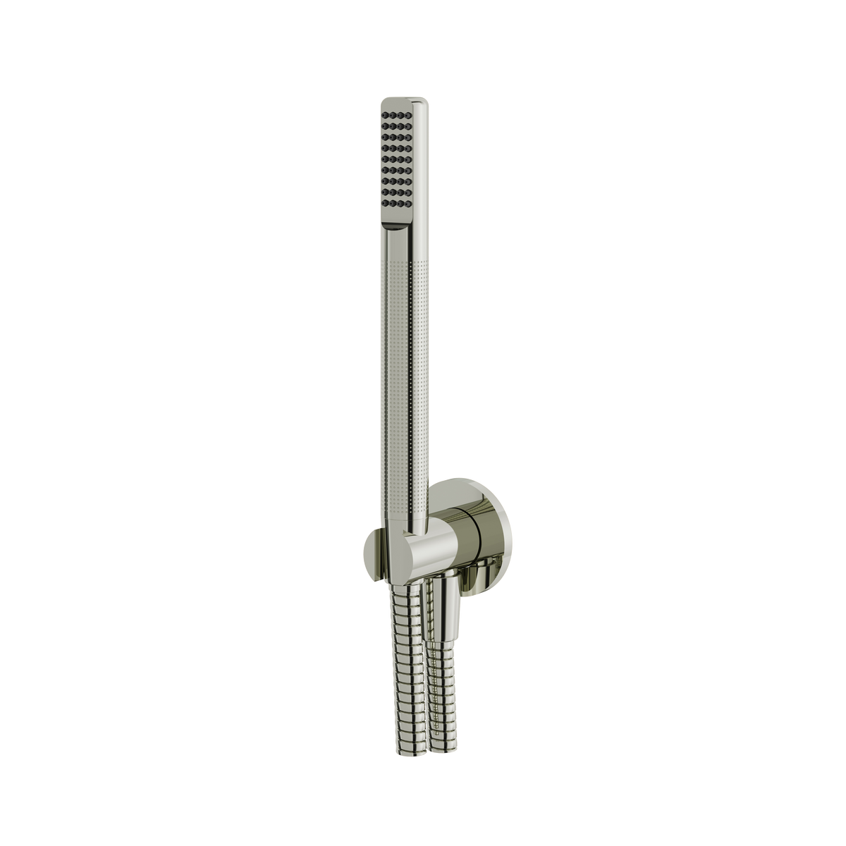 Aquabrass Round Handshower Set HSS364 in polished nickel