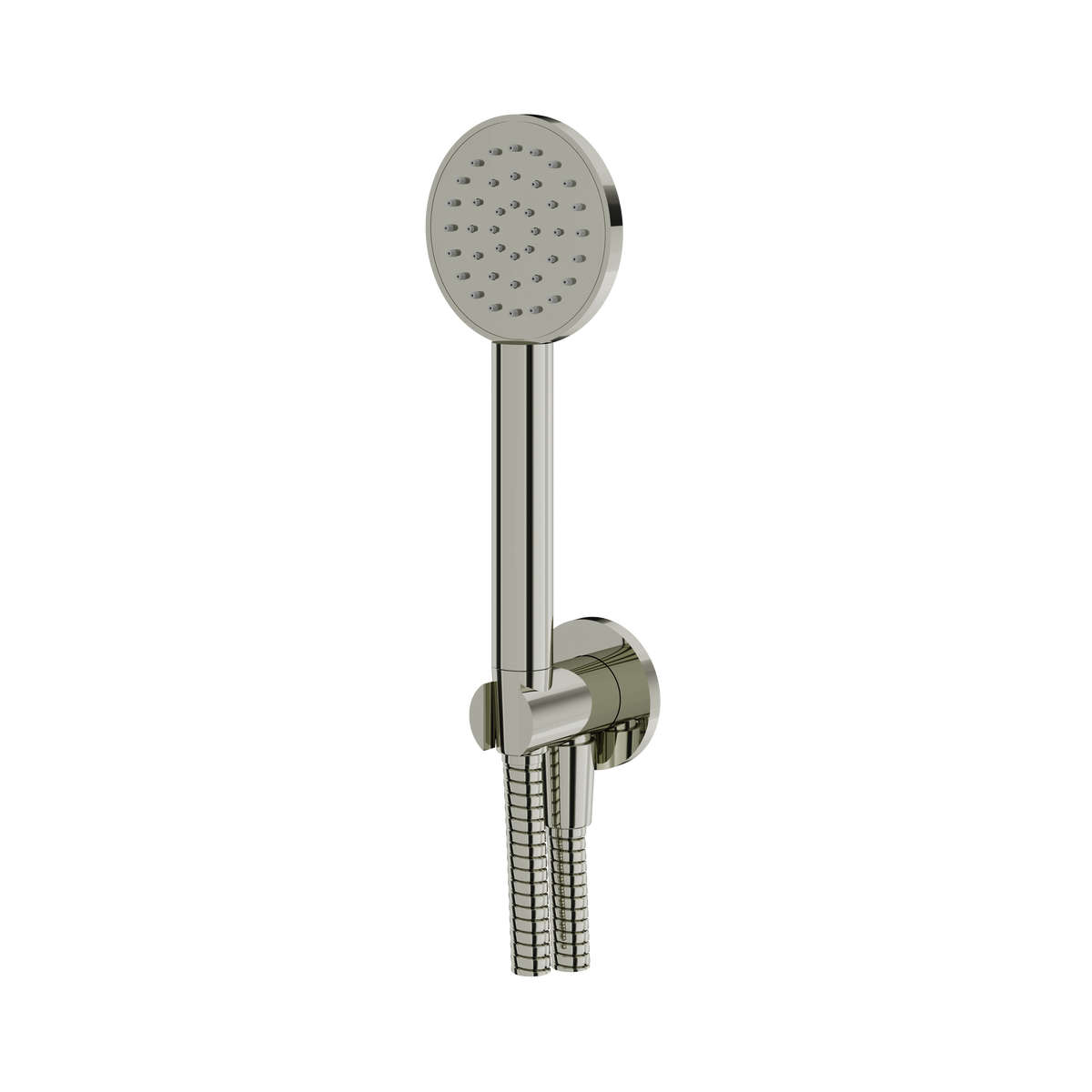 Aquabrass Round Handshower Set HSS365 in polished nickel